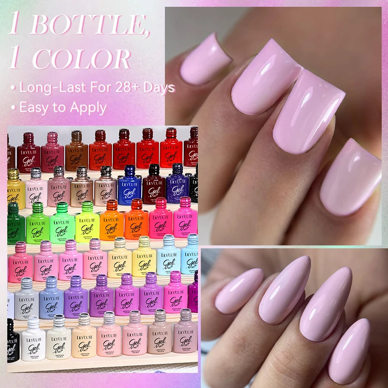 Smalto Gel Semi-Permanente LILYCUTE – 150+ Colori, UV/LED, Lunga Durata 30 Giorni