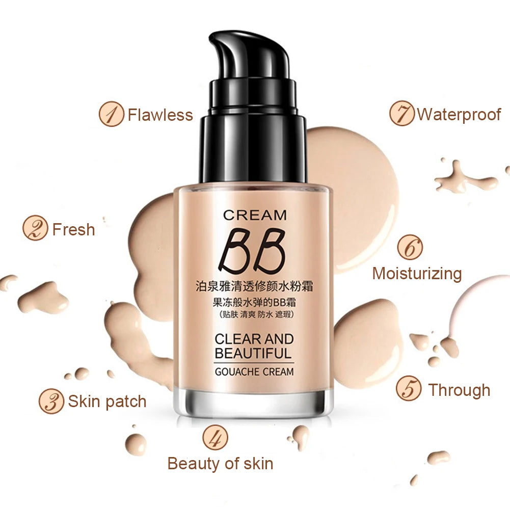 LAIKOU BB Cream Fondotinta Liquido Correttore 30ml – Idratante, SPF, Lunga Durata