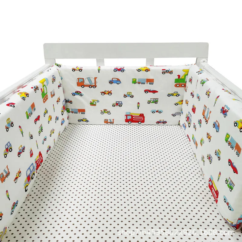 Paraurti per Lettino in Cotone 200×30cm – Doppia Faccia, Cerniera, Design Nordic