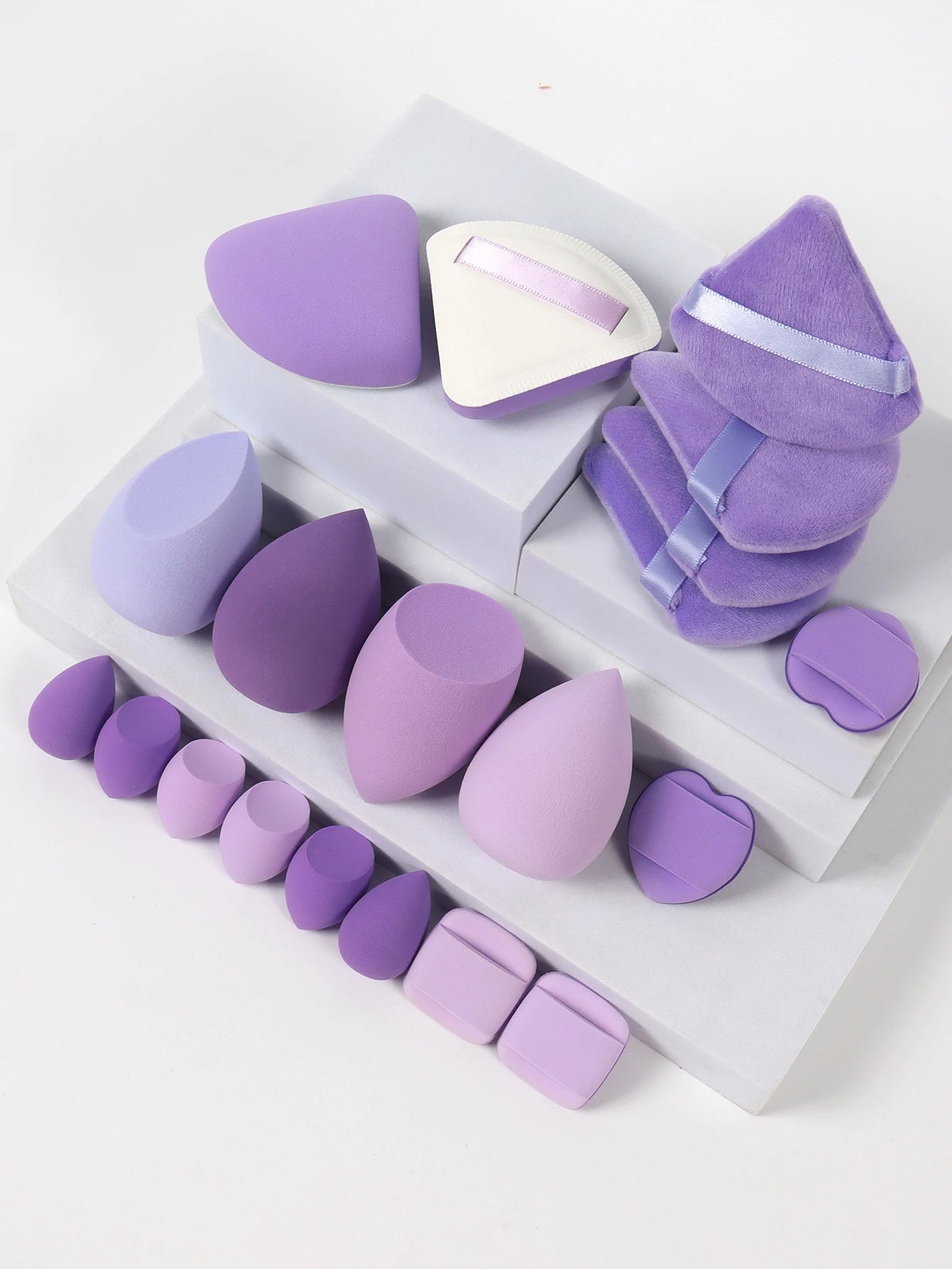 Set 20 Spugnette per Trucco 6cm – Per Crema, Cipria e Correttore, 16 Colori