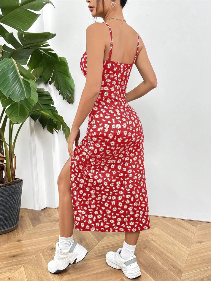 Abito Lungo Maxi Senza Spalline con Spacco Alto – 8 Colori | Donna