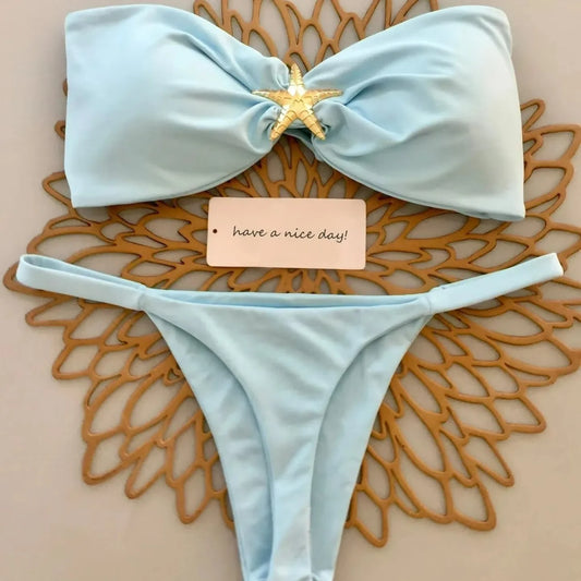 Bikini Push Up con Dettaglio ad Arco | Costume da Bagno Donna Sexy Vita Bassa