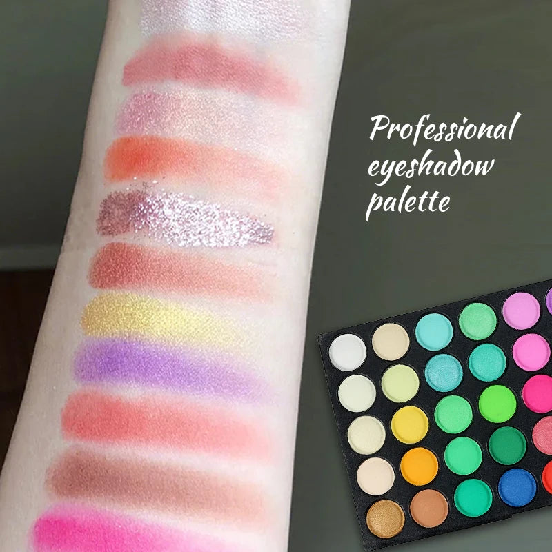 VERONNI Palette Ombretti 120 Colori – Opachi, Glitter e Shimmer, Impermeabile