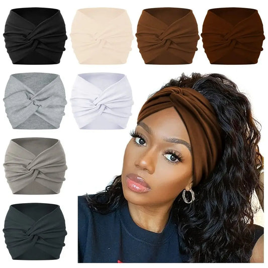 Fascia Larga per Capelli Stile Boho — 28 Colori