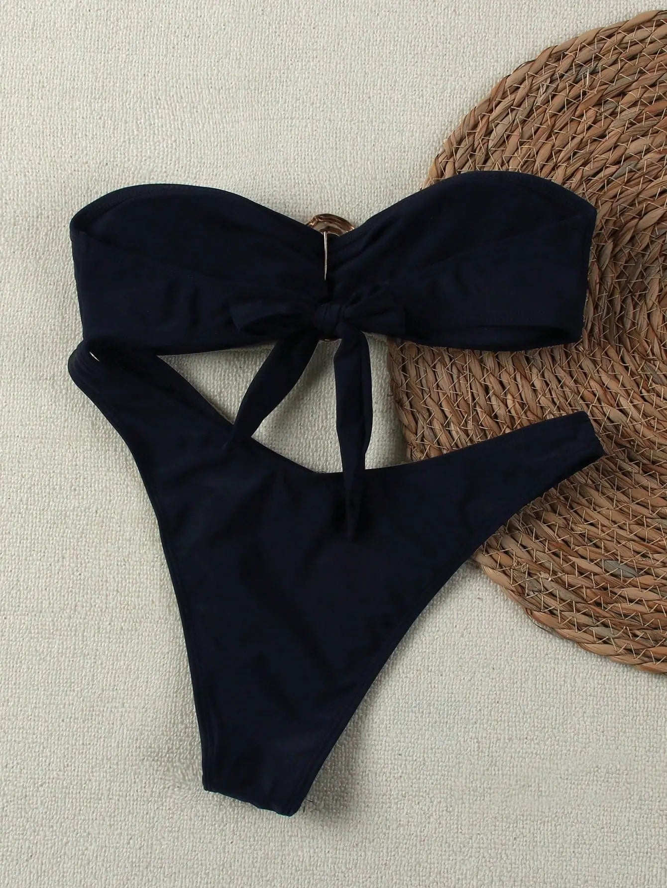 Set Bikini Bandeau Push-Up Brasiliano – Costume da Bagno Donna con Perizoma