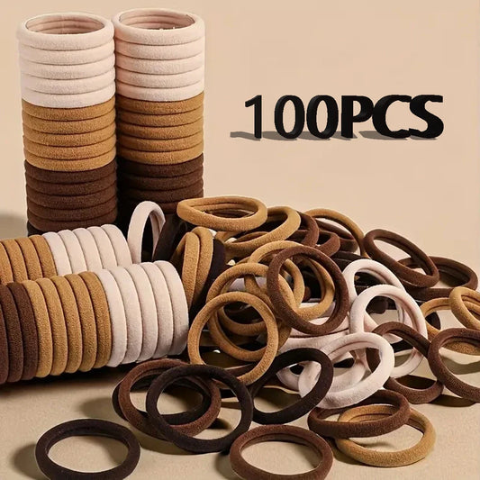 Elastici per Capelli in Nylon – Set da 30 a 200 Pezzi | Coda di Cavallo Donna e Ragazza