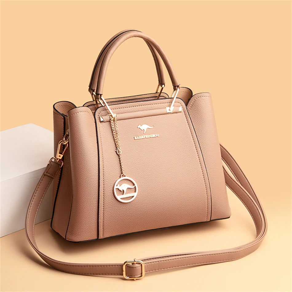 Borsa Donna Grande Capacità in Pelle Microfibra – Shopper Tote con Tracolla | 4 Colori