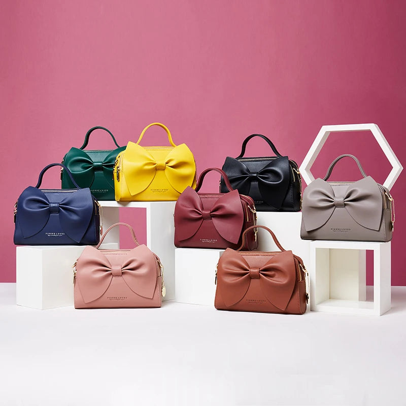 Borsa a Spalla con Fiocco — Pelle Sintetica Morbida