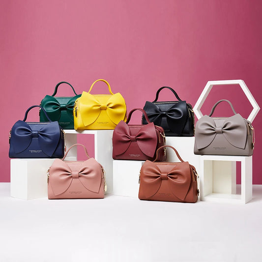 Borsa a Spalla con Fiocco — Pelle Sintetica Morbida