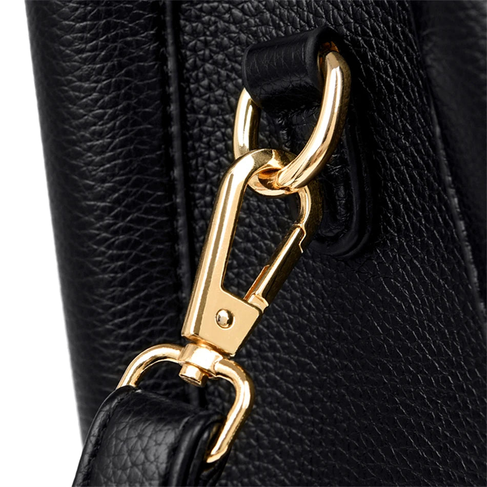 Borsa Donna Grande Capacità in Pelle Microfibra – Shopper Tote con Tracolla | 4 Colori