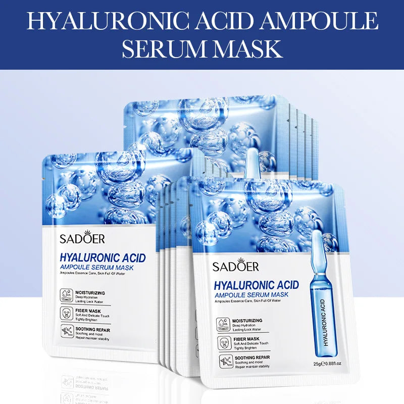 Set 15 Maschere Viso SADOER – Oro 24K, Vitamina C & Acido Ialuronico