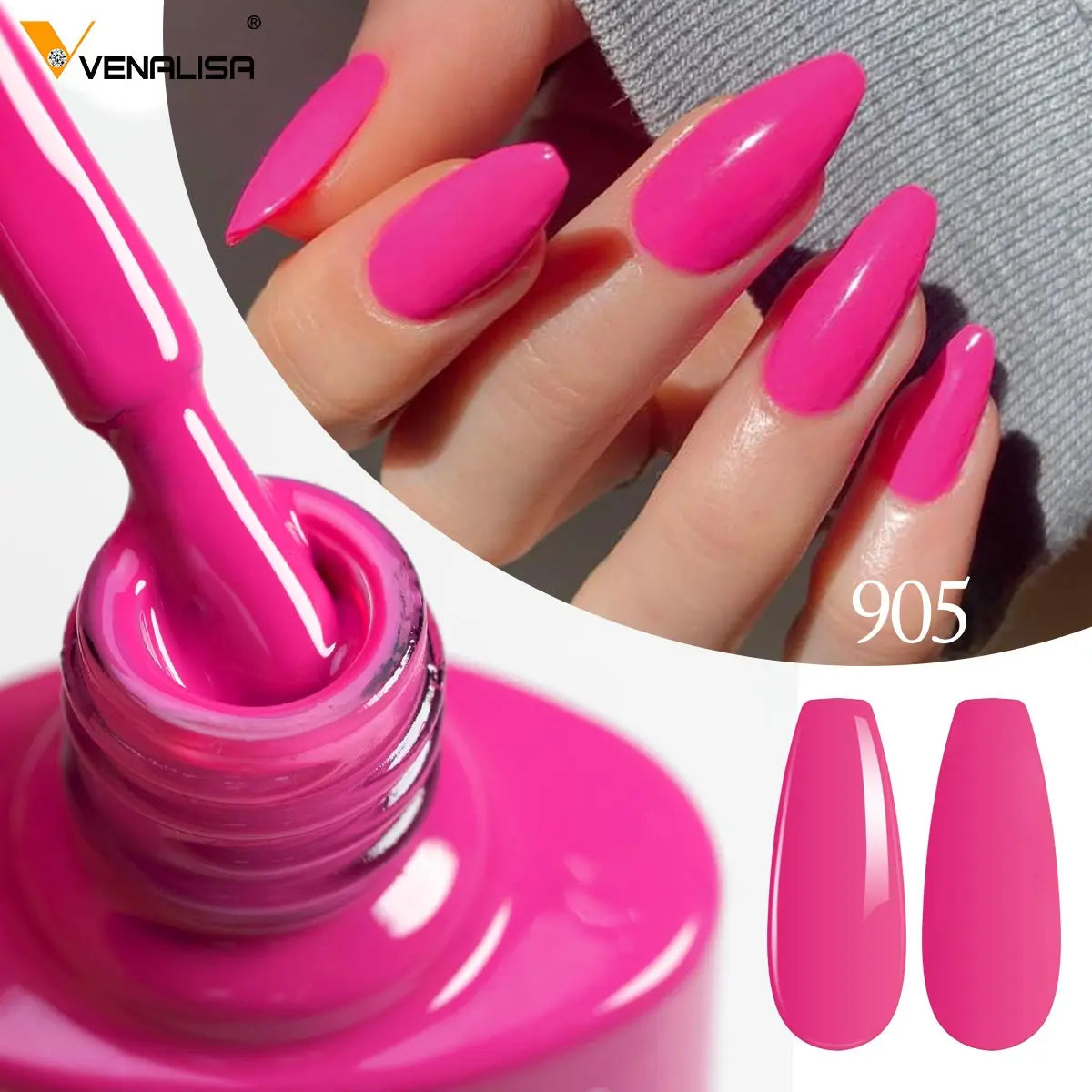 Smalto gel per unghie Venalisa VIP4 SENZA HEMA/TPO Copertura completa Bellissimo smalto semipermanente Soak Off UV LED Gel Smalto per unghie Lacca gel