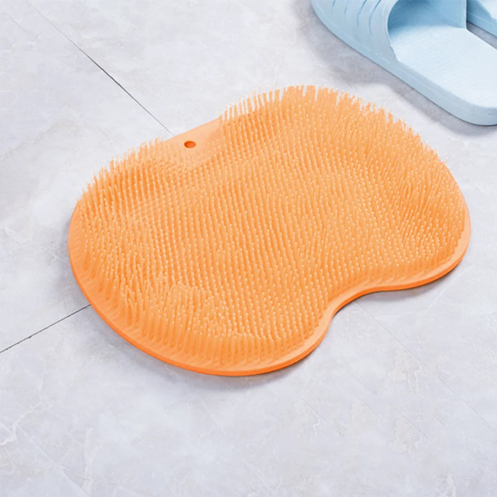 Tappetino Massaggio Piedi in Silicone con Spazzola Esfoliante