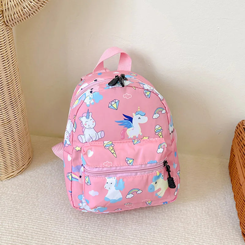 Zaino per Bambini in Nylon con Stampa Animalier – Scuola & Asilo | 4 Colori