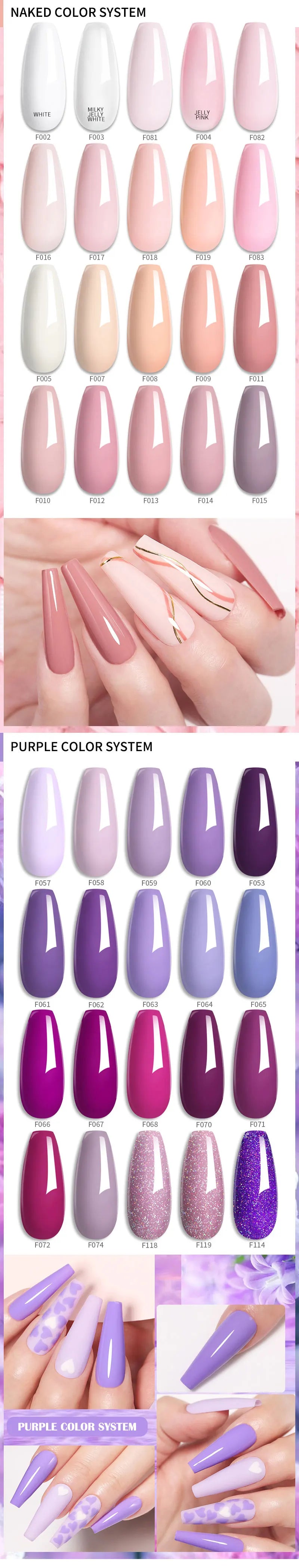 LILYCUTE Set di 6 Smalti Gel per Unghie Fai-da-Te 7ML, Rosa Brillante, Accessori per Nail Art, Smalto Gel UV LED Soak-Off