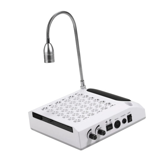 Stazione Nail Art 2 in 1 | Lampada UV LED + Aspiratore Polvere 80W | Salone Professionale