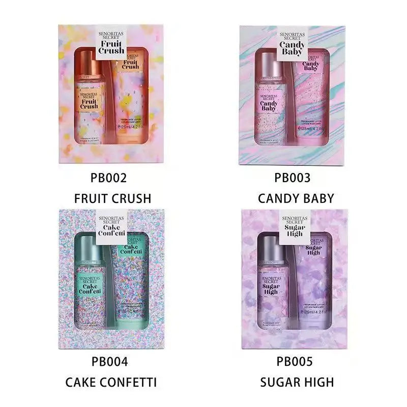 Set Crema Corpo & Spray Profumato 250g – 4 Fragranze Gourmand | Regalo | Jaysuing