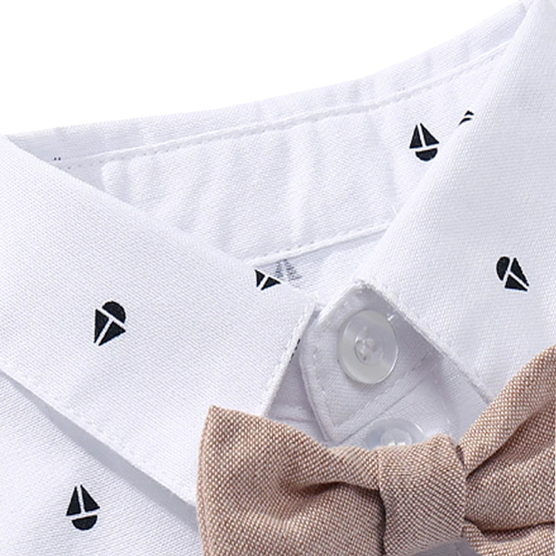 Hot Baby Boy Abbigliamento Completo Neonato Bello Pagliaccetto Fiocco Set Compleanno Festival Regalo Tuta Cappello Bambino Ragazzi Abito da sposa