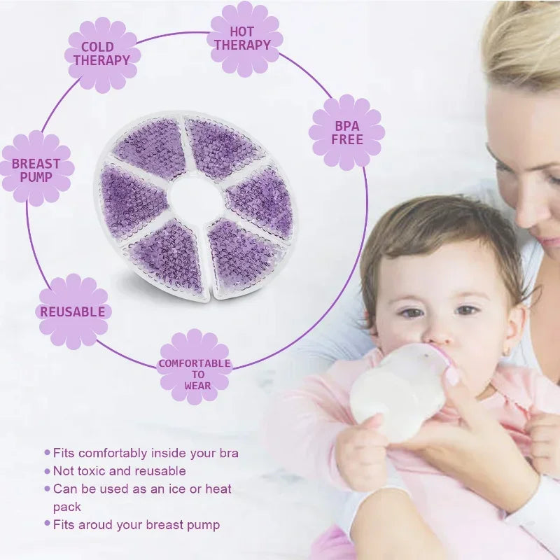 Cuscinetti in Gel per il Seno Caldo e Freddo | Sollievo Allattamento e Postpartum