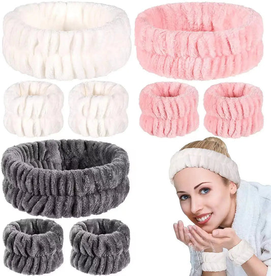 Fascia per Capelli da Donna per Lavaggio Viso e Trucco — Impermeabile