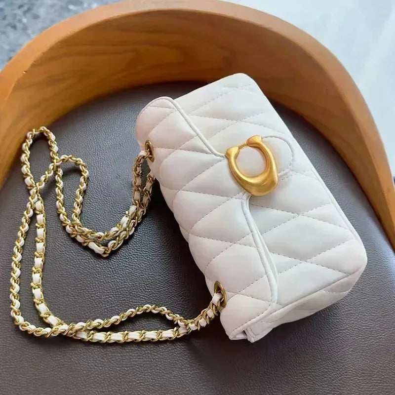 Borsa a tracolla diagonale da donna in pelle di lusso dal design classico, con morbida tracolla regolabile, borsa per tutti i giorni