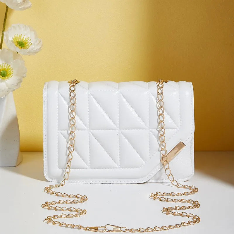 Borse e portamonete di lusso neri Borsa a tracolla messenger in pelle PU da donna Borsa a tracolla femminile scozzese con nappa trapuntata
