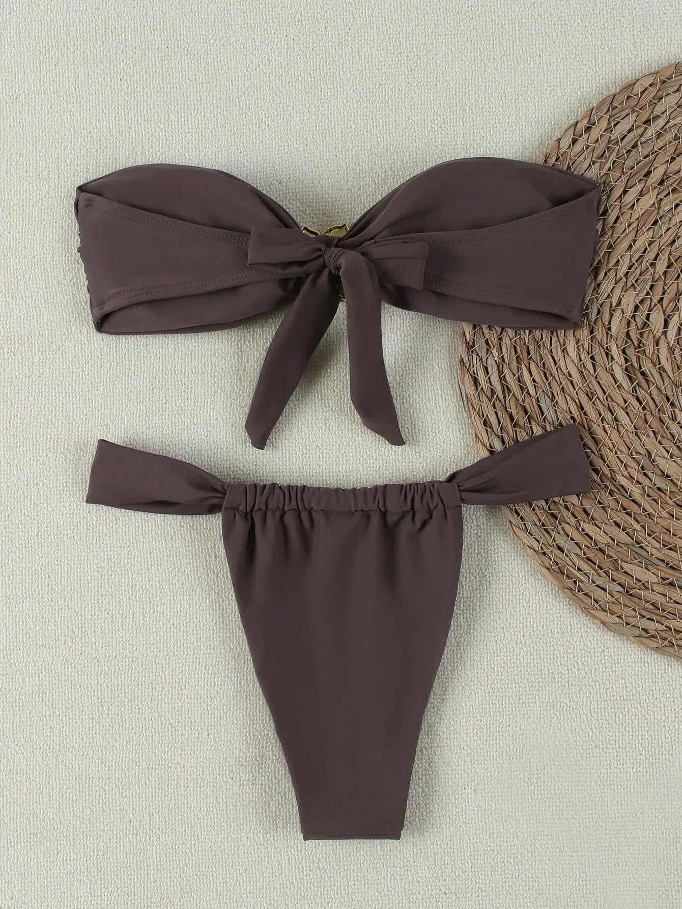 Set Bikini Bandeau Push-Up Brasiliano – Costume da Bagno Donna con Perizoma