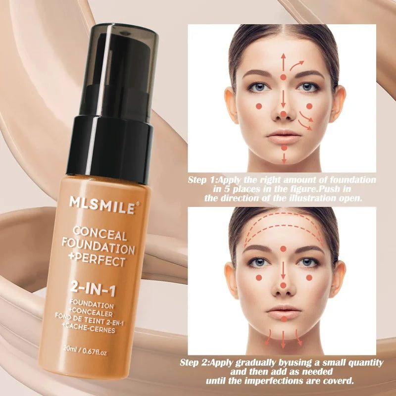 Fondotinta Liquido Opaco a Lunga Durata – Controllo Olio, Correttore & BB Cream | Trucco Professionale