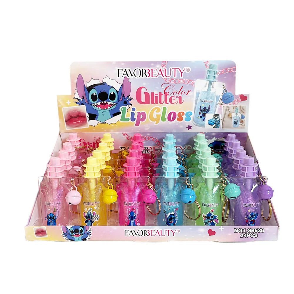 Set 24 Lip Gloss Stitch – Con Portachiavi, Waterproof & Lunga Durata