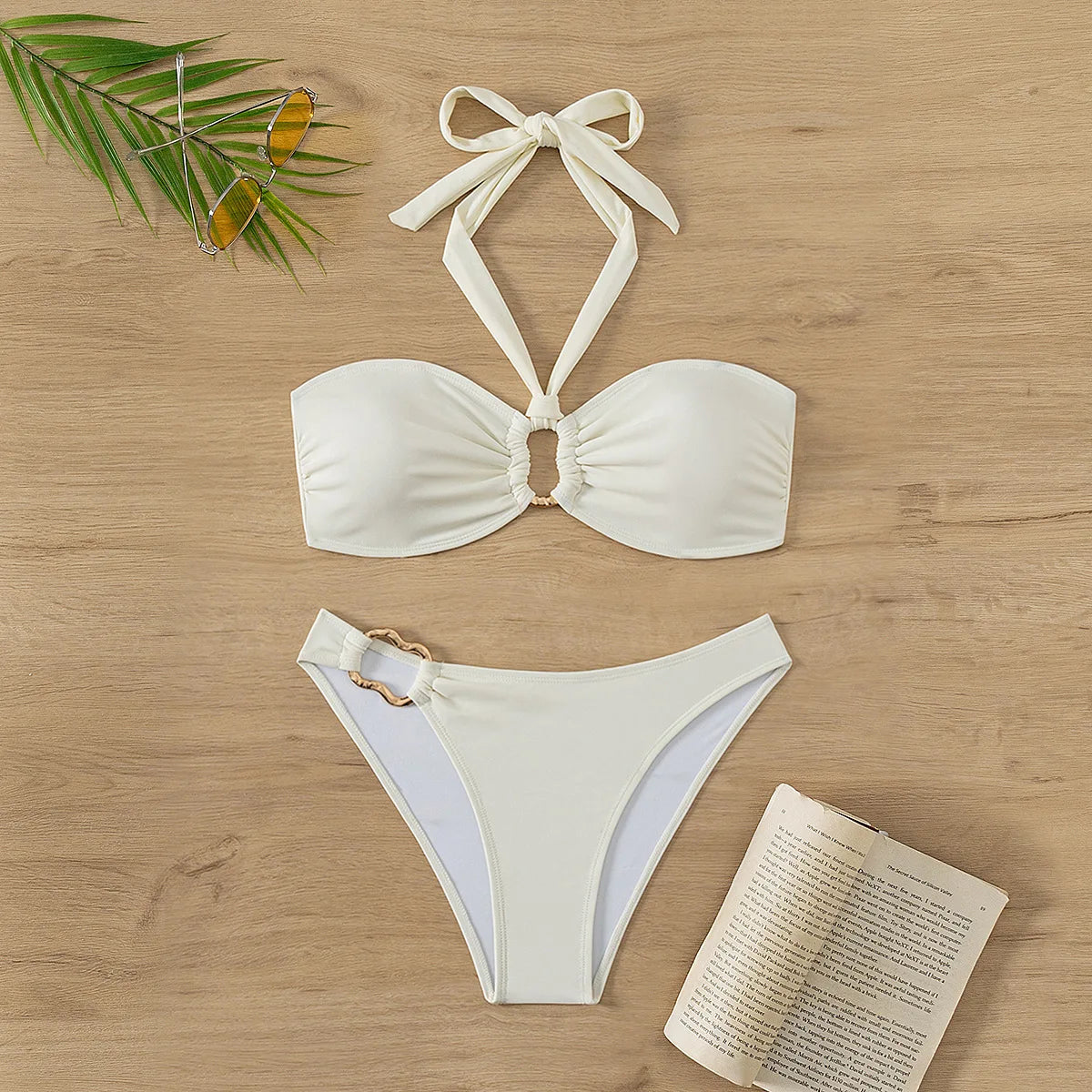 Set Bikini Bandeau Push-Up Brasiliano – Costume da Bagno Donna con Perizoma