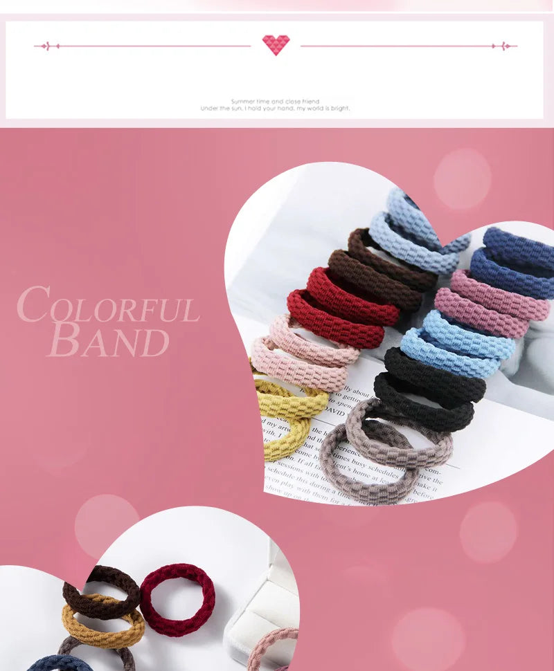 20PCS Donne Ragazze Semplici Fasce elastiche per capelli di base Cravatte Scrunchie Holder Elastici Moda Fascia Accessori per capelli