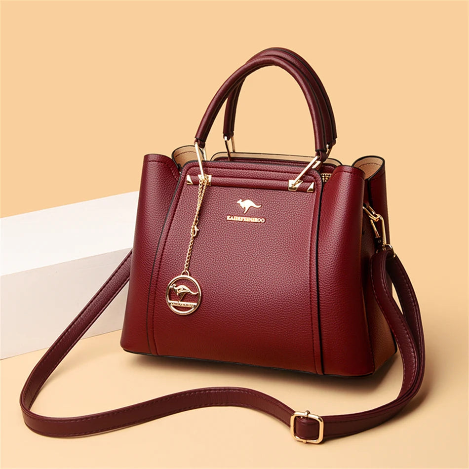 Borsa Donna Grande Capacità in Pelle Microfibra – Shopper Tote con Tracolla | 4 Colori