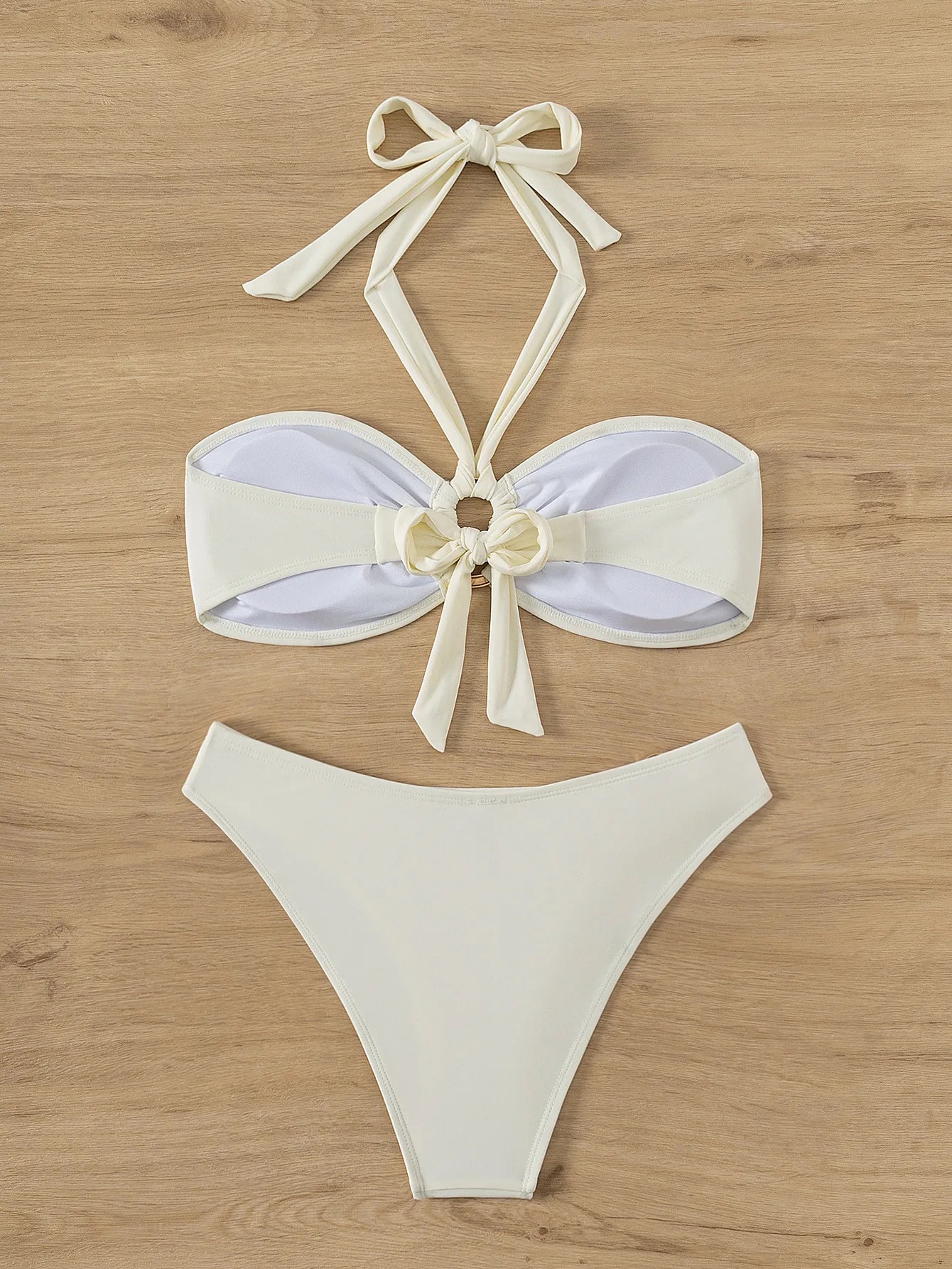 Set Bikini Bandeau Push-Up Brasiliano – Costume da Bagno Donna con Perizoma