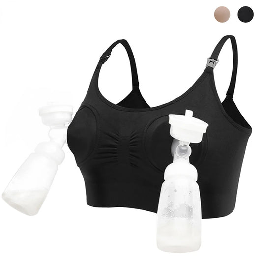 Reggiseno premaman per tiralatte Reggiseno speciale per allattamento Mani Abiti per gravidanza Reggiseno per pompaggio allattamento al seno può indossare tutto il giorno Nuovo