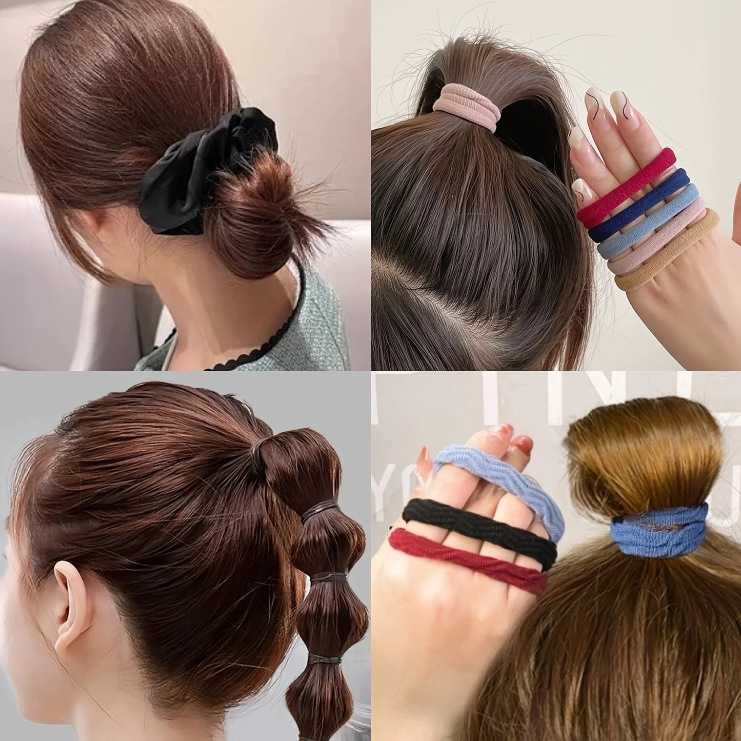 Set Accessori per Capelli — Elastici, Scrunchies e Fasce (1109 pz)