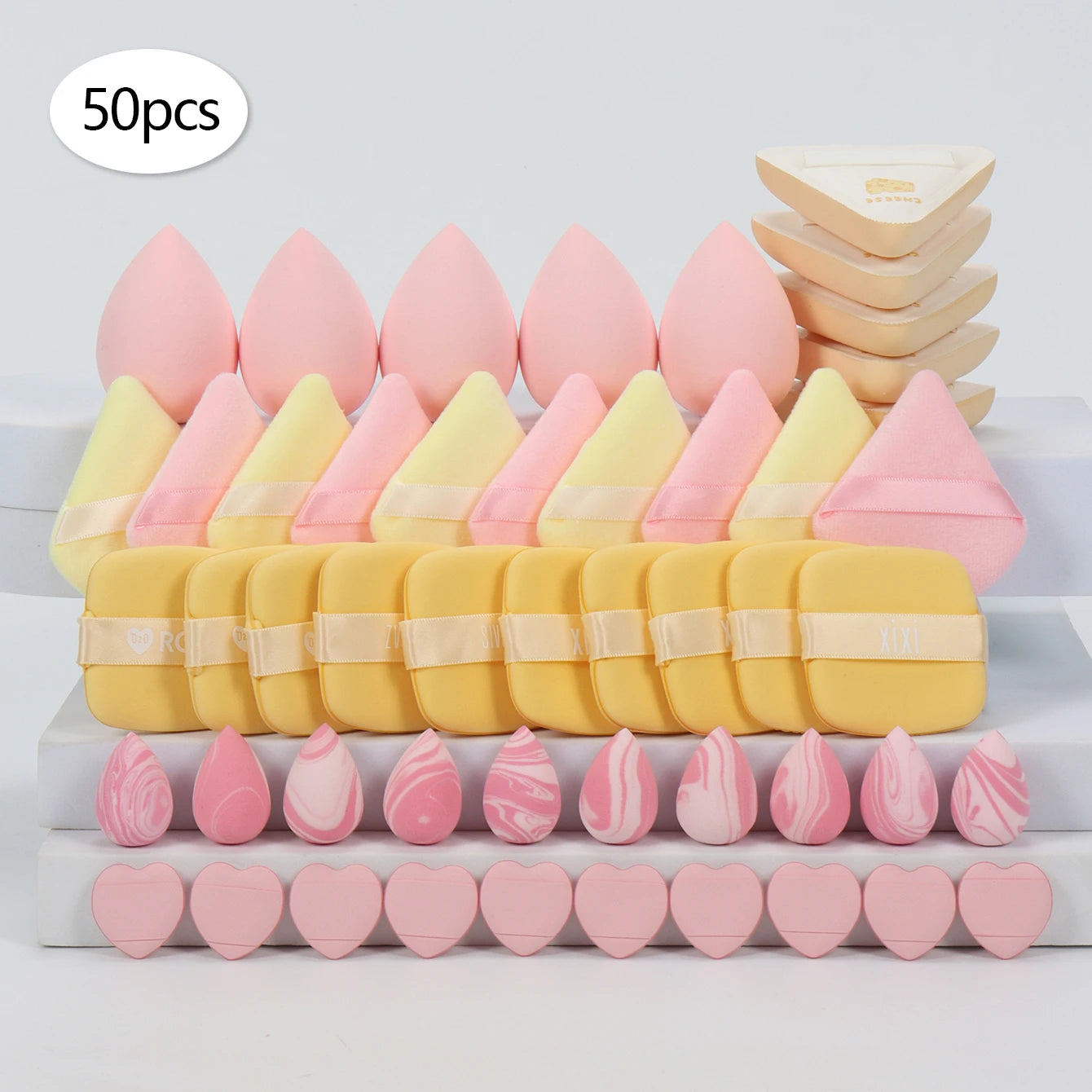 Spugnette Trucco Compresse che si Espandono con l’Acqua – Set da 10 a 50 Pezzi