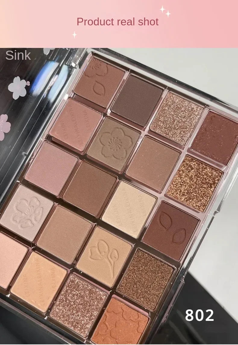 Palette Ombretti 20 Colori – Opachi, Glitter e Shimmer, Impermeabile 20g