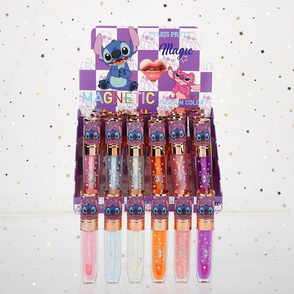 Set 24 Lip Gloss Stitch – Con Portachiavi, Waterproof & Lunga Durata