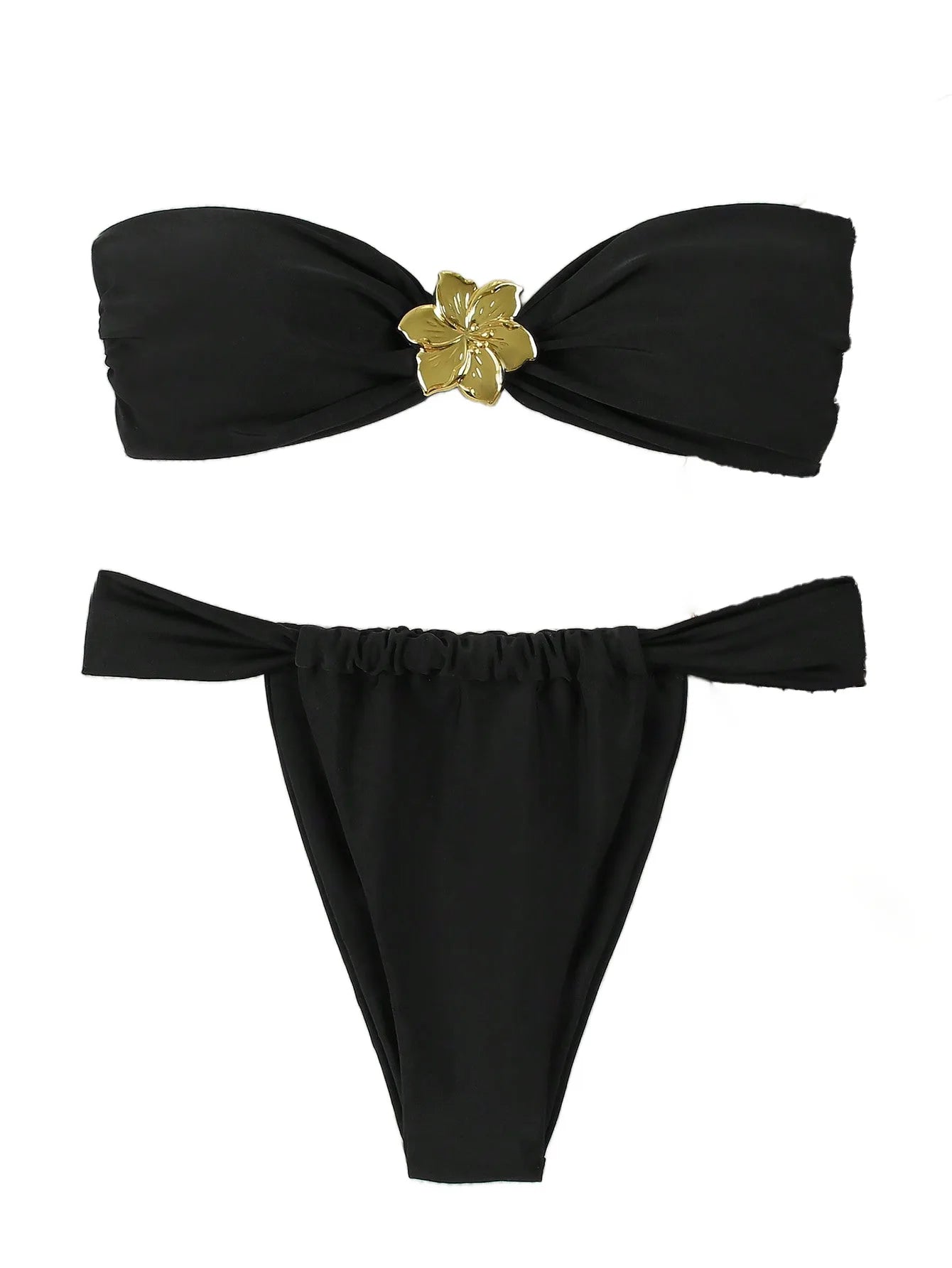 Set Bikini Bandeau Push-Up Brasiliano – Costume da Bagno Donna con Perizoma