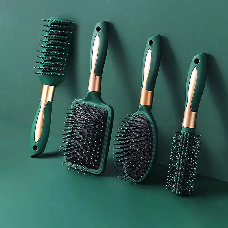 KLINA Air Cushion Hair Massage Comb Brush Scalp Detangling Antistatic Salon SPA Hairdressing Styling Tool Oval Round