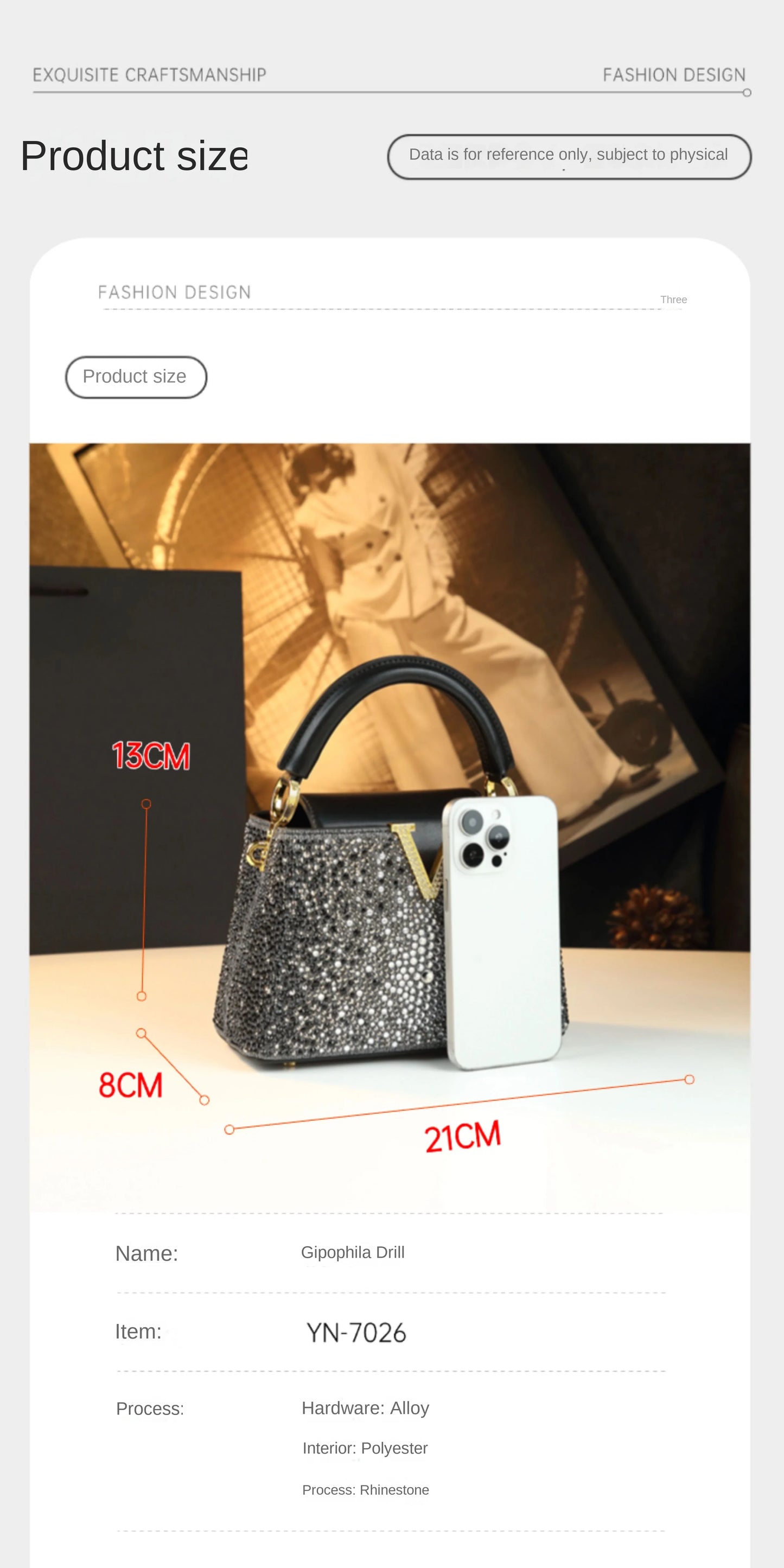 Borse da donna con diamanti alla moda di lusso 2025 Nuova borsa a tracolla piccola con lettera a V Borse a conchiglia in vera pelle