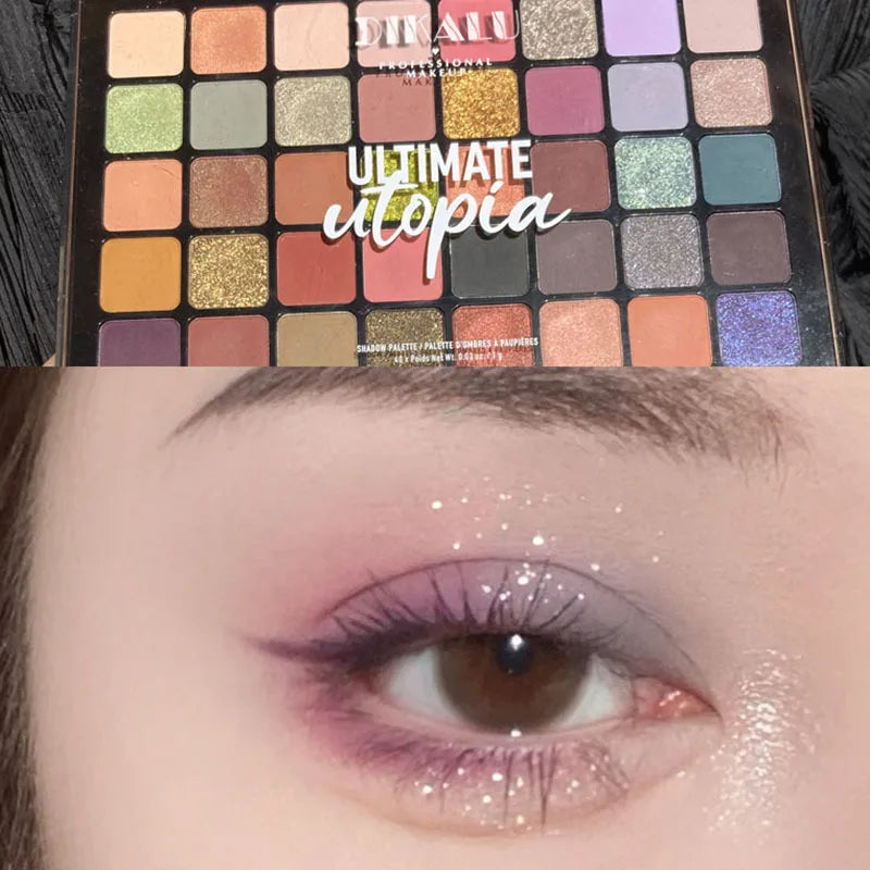 DIKALU Palette Ombretti 40 Colori – Glitter, Opachi e Metallici, Impermeabile