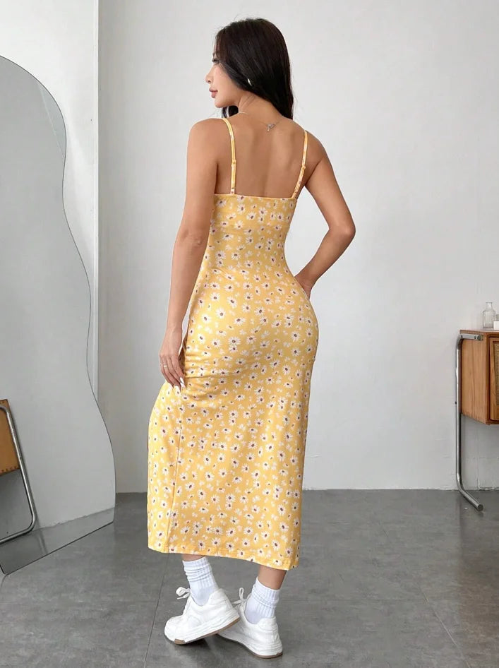 Abito Lungo Maxi Senza Spalline con Spacco Alto – 8 Colori | Donna