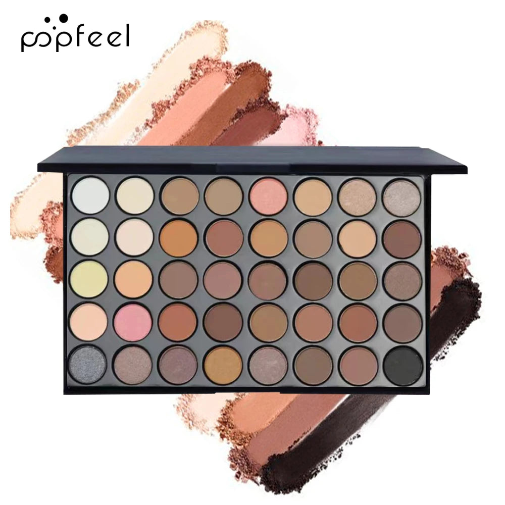 POPFEEL Set per trucco occhi, tavolozza di ombretti, eyeliner, mascara, matita per sopracciglia, scatola per set di strumenti per il trucco, regali per le donne