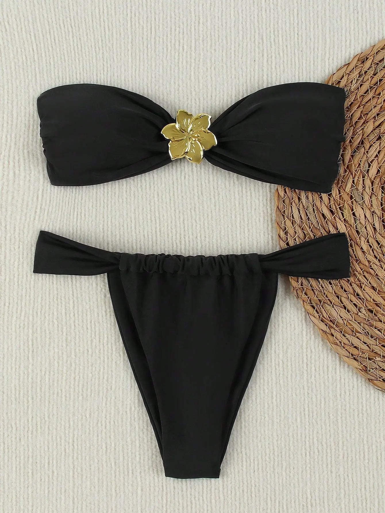Set Bikini Bandeau Push-Up Brasiliano – Costume da Bagno Donna con Perizoma