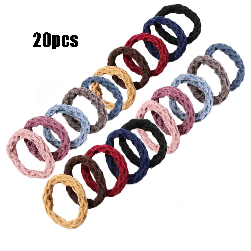 20PCS Donne Ragazze Semplici Fasce elastiche per capelli di base Cravatte Scrunchie Holder Elastici Moda Fascia Accessori per capelli