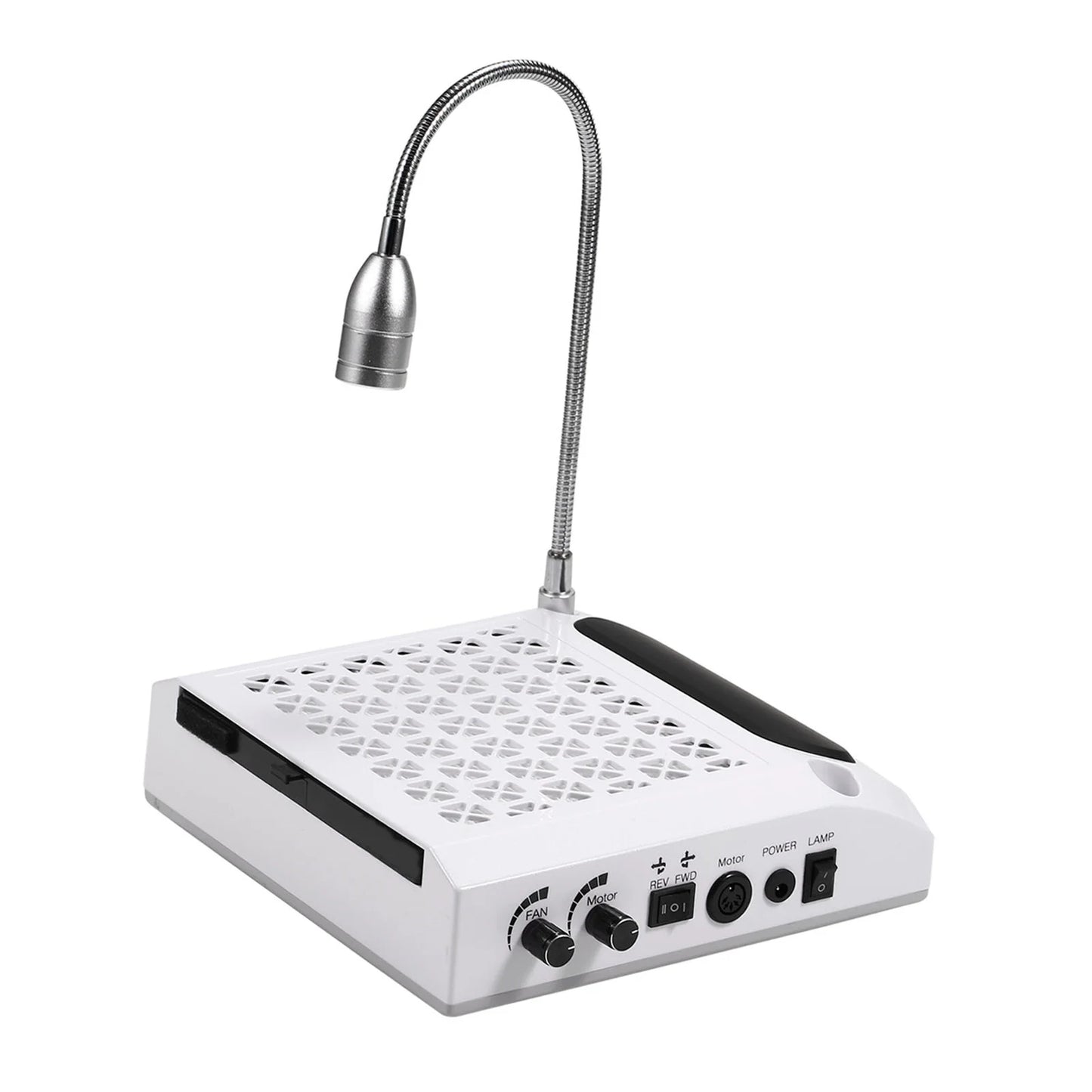 Lampada per unghie + Collettore di polveri per unghie Trapano per unghie Aspirazione per polvere Pulitore per unghie Strumenti per salone di arte Kit per bellezza per unghie Collettore di polveri per unghie