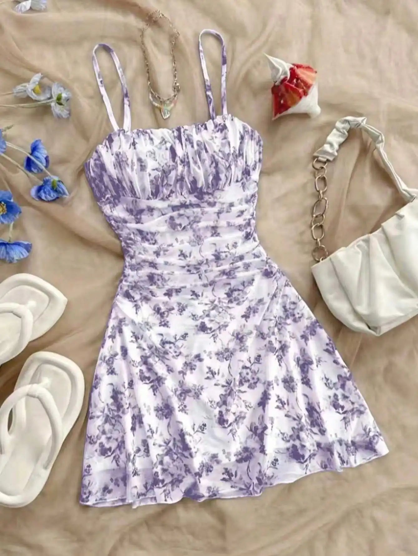 Abito Estivo Ragazze – Senza Maniche Collo all’Americana Linea A | 5 Colori | 13-16 Anni