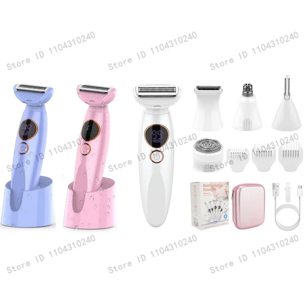 Epilatore elettrico femminile 733 Epilatore corpo multifunzionale 5 in 1 Epilatore viso Depilazione donna Epilatore indolore