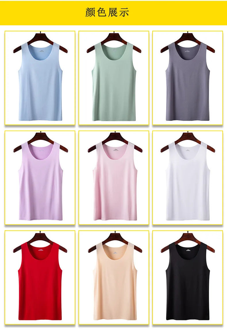 Canotta Donna Ice Silk Senza Cuciture – Sottile Traspirante | 8 Colori | M-4XL
